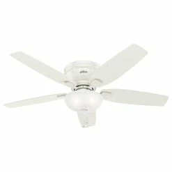 Discount 😀 Hunter Fan Company 52" Kenbridge LP With Light Fresh White Ceiling Fan W/ Light 🌟