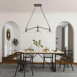 Wholesale 👍 LNC Lighting LNC 3-Lights Farmhouse Antique Bronze Linear Chandelier For Dining Room 🤩 -ceiling lighting store e0e139a203199a7c 6992 w800 h800 b0 p0