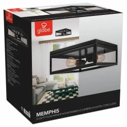 Outlet 🔔 Globe Electric Memphis 2-Light Dark Bronze Flush Mount Ceiling Light 🔔 -ceiling lighting store e1212b6c0a3af2af 3181 w800 h800 b1 p0
