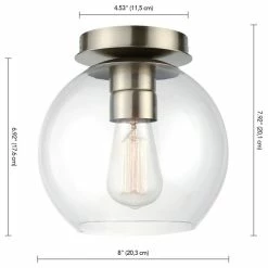 Deals 🔔 Globe Electric Vivienne 1-Light Brass Flush Mount Ceiling Light With Clear Glass Shade ✨ -ceiling lighting store e30189c201819f0f 0870 w800 h800 b1 p0