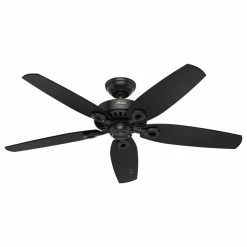 New 🔥 Hunter Fan Company 52" Builder Elite Damp Matte Black Ceiling Fan 🎉