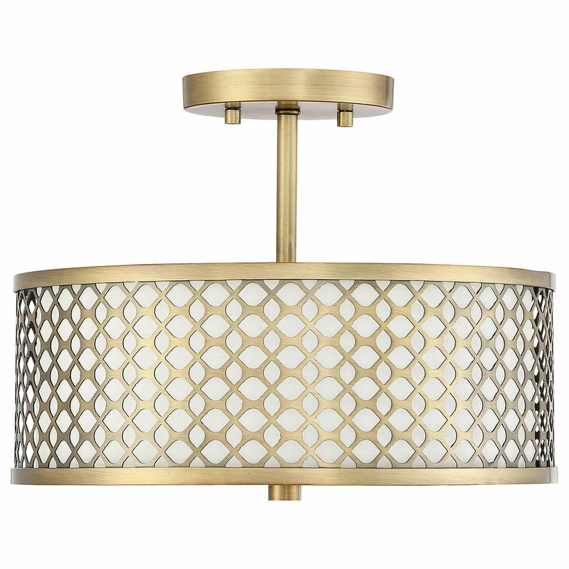 Outlet π― Helmsman Lighting Works 2-Light Semi-Flush Mount, Natural Brass π 2 Outlet π― Helmsman Lighting Works 2-Light Semi-Flush Mount, Natural Brass π - Image 2