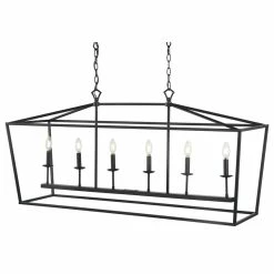 Budget β JONATHAN Y Lighting JYL7439 Pagoda 6 Light 49"W LED Taper Candle - Oil Rubbed π