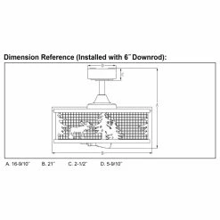 Hot Sale ⭐ Vaxcel Kodiak 21" Rustic Indoor Ceiling Fan Light Kit, Black/Burnished Teak 🧨 -ceiling lighting store e4e19f4f01cb6bf1 5993 w800 h800 b1 p0