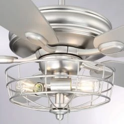 Hot Sale 🎁 Helmsman Lighting Works Ceiling Fan With Light, Brushed Nickel, 52" 👏 -ceiling lighting store e6a1731209ea5eaa 8809 w800 h800 b0 p0