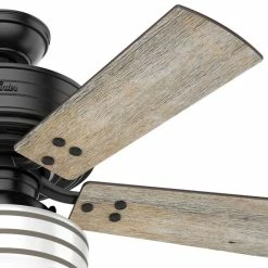 Hot Sale 👏 Hunter Fan Company Cedar Key Matte Black Ceiling Fan With Light/Remote, 44" ❤️ -ceiling lighting store e6e1ef8e0f8fd2ad 9919 w800 h800 b0 p0