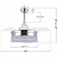 Cheap π€© Bella Depot Transitional Crystal Ceiling Fan With Remote, Light, Retractable Blades, Chrome, π€© 11 Cheap π€© Bella Depot Transitional Crystal Ceiling Fan With Remote, Light, Retractable Blades, Chrome, π€© -ceiling lighting store e80137060dec69dd 5392 w800 h800 b1 p0