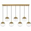 Brand new 💯 Elegant Furniture & Lighting Elegant Lighting LD6091 Eclipse 7 Light 54"W Linear Pendant - Brass / Clear 🌟