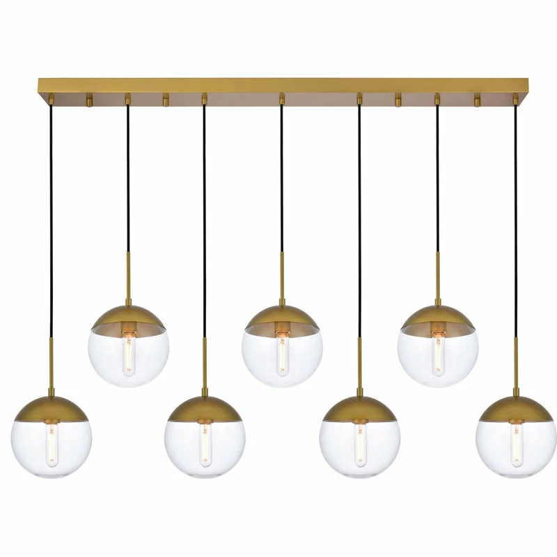 Brand new π― Elegant Furniture & Lighting Elegant Lighting LD6091 Eclipse 7 Light 54"W Linear Pendant - Brass / Clear π 1 Brand new π― Elegant Furniture & Lighting Elegant Lighting LD6091 Eclipse 7 Light 54"W Linear Pendant - Brass / Clear π