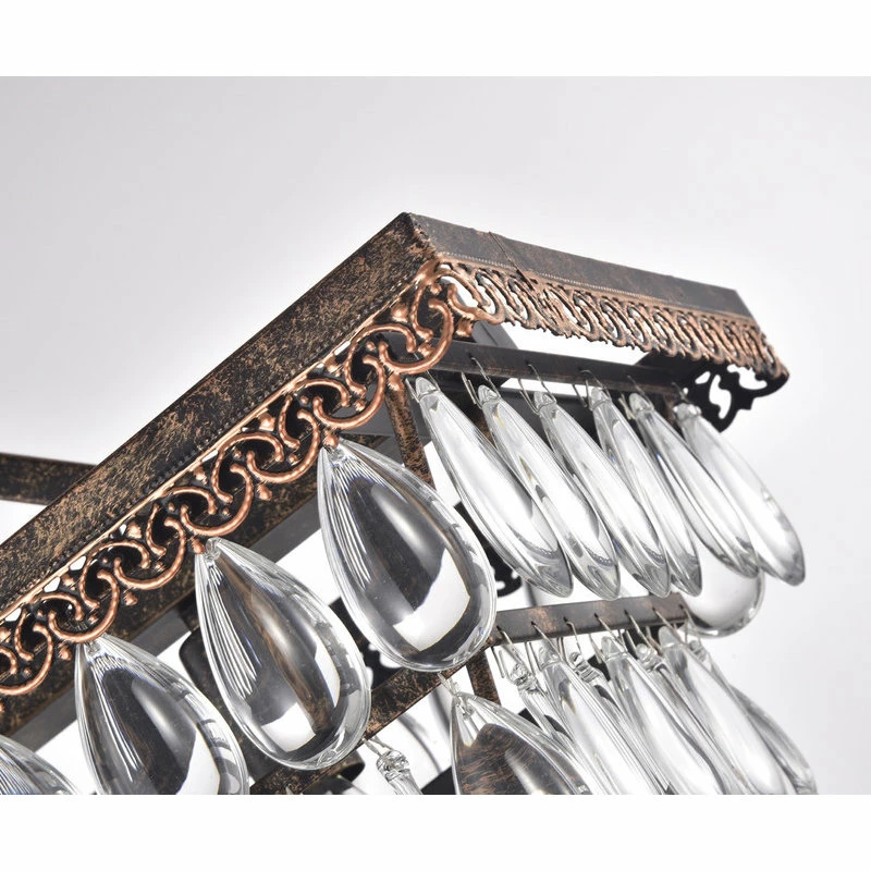 Promo π Edvivi Lighting 6-Light Antique Bronze Rectangular Crystal Chandelier Dining Room 40" Glam π― 3 Promo π Edvivi Lighting 6-Light Antique Bronze Rectangular Crystal Chandelier Dining Room 40" Glam π― - Image 3