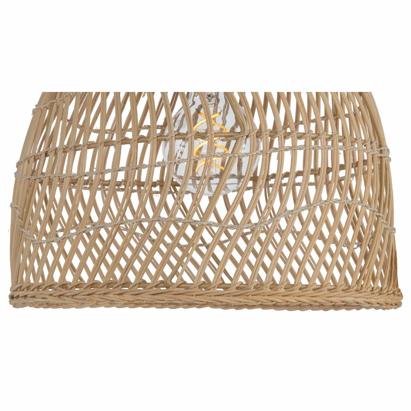 Hot Sale 🔔 KOUBOO Luhu Open Weave Cane Rib Mini Bell Pendant Lamp, Natural, Small ✔️ 6 Hot Sale 🔔 KOUBOO Luhu Open Weave Cane Rib Mini Bell Pendant Lamp, Natural, Small ✔️ - Image 6