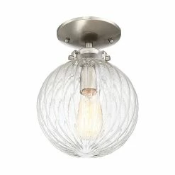 Flash Sale ❤️ Helmsman Lighting Works 1-Light Semi-Flush Mount, Brushed Nickel 💯 -ceiling lighting store f0217db80aa1806a 9292 w800 h800 b1 p0