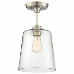 Coupon π Helmsman Lighting Works 1-Light Semi-Flush Mount, Brushed Nickel β€οΈ