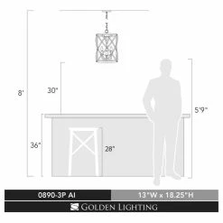 Best reviews of ✨ Golden Lighting Alcott 3-Light Pendant, Antique Ivory 🤩 -ceiling lighting store f2211e4b0df0fc9a 8776 w800 h800 b1 p0