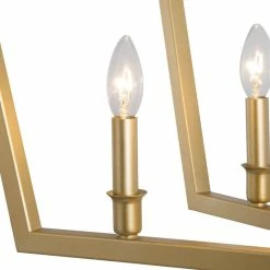 Brand new 🌟 NEWWORLDDECOR 8-light Lantern Boxy Linear Chandelier, Gold 🔥 -ceiling lighting store f2315bf90ed0e96b 1115 w800 h800 b0 p0