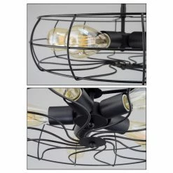 Wholesale 😀 Kira Home Gage 18" Farmhouse/ Ceiling Light, Metal Cage Shade, Black 🤩 -ceiling lighting store f261f75b0be0e2ed 8651 w800 h800 b1 p0