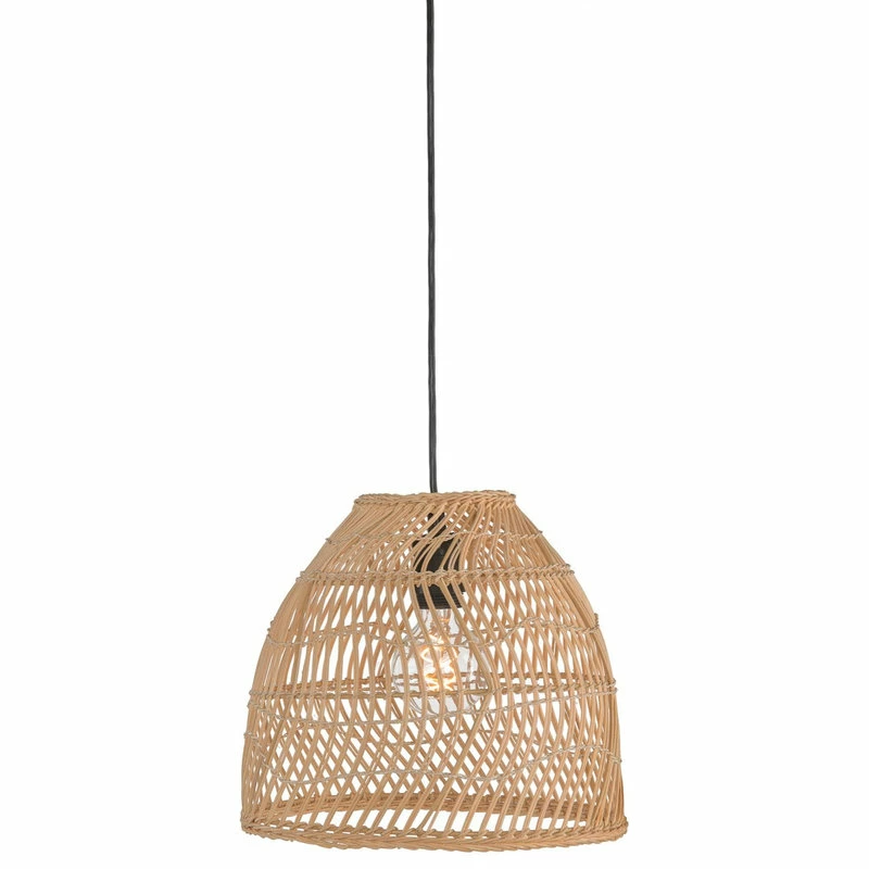 Hot Sale 🔔 KOUBOO Luhu Open Weave Cane Rib Mini Bell Pendant Lamp, Natural, Small ✔️ 1 Hot Sale 🔔 KOUBOO Luhu Open Weave Cane Rib Mini Bell Pendant Lamp, Natural, Small ✔️