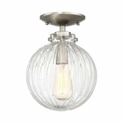 Flash Sale ❤️ Helmsman Lighting Works 1-Light Semi-Flush Mount, Brushed Nickel 💯 -ceiling lighting store f4916c050aa1806a 9292 w800 h800 b1 p0