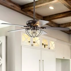 New ✔️ JONATHAN Y Joanna 52" 3-Light LED Ceiling Fan With Remote, Oil Rubbed Bronze 🧨 -ceiling lighting store f4e12b8d0f7632dd 0707 w800 h800 b0 p0