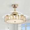 Flash Sale ✔️ Bella Depot 42" Gold Crystal Retractable Ceiling Fan With LED Light And Remote, French Gold ✨