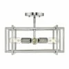 Best Pirce ⌛ Golden Lighting Tribeca Semi-flush, Pewter With Pewter Accents ✔️