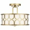 Outlet ⌛ Trade Winds Lighting Trade Winds Courtland Semi-Flush Mount Ceiling Light In Natural Brass 👏