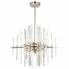Discount ❤️ Woodbridge Lighting Inc. Woodbridge Lighting 20116STN Spires 6-Light Chandelier, Clear, Plated Chrome 🧨