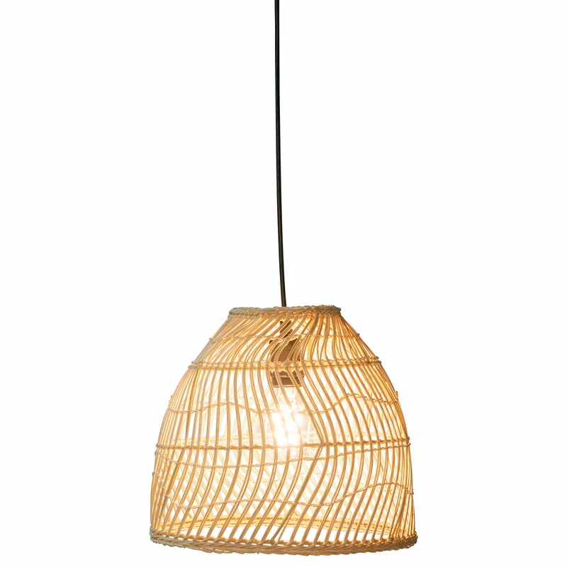 Hot Sale 🔔 KOUBOO Luhu Open Weave Cane Rib Mini Bell Pendant Lamp, Natural, Small ✔️ 2 Hot Sale 🔔 KOUBOO Luhu Open Weave Cane Rib Mini Bell Pendant Lamp, Natural, Small ✔️ - Image 2