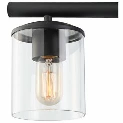 Outlet 🤩 LNC Lighting LNC 5-Light Industrial Matte Black And Linear Pendant Light For Kitchen Isalnd 😀 -ceiling lighting store fb31fb1b0c34e615 5599 w800 h800 b1 p0