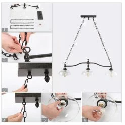 Wholesale 👍 LNC Lighting LNC 3-Lights Farmhouse Antique Bronze Linear Chandelier For Dining Room 🤩 -ceiling lighting store fbf1cdfa03199a76 6992 w800 h800 b1 p0