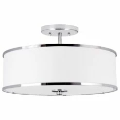 Best reviews of 💯 Kira Home Chloe 15" Retro Ceiling Light, White Drum Shade, LED Compatible, Round 🛒