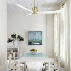 Coupon ⌛ Fanimation Kute, 52" Brushed Satin Brass With Matte White Blades 🎉 -ceiling lighting store fd413be30f723e08 4348 w800 h800 b0 p0