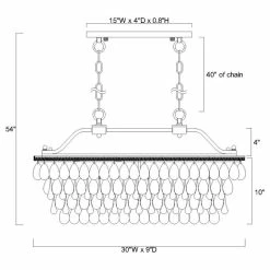 Budget 🔥 Edvivi Lighting 9Th Avenue 4-Light Antique Sliver Rectangular Crystal Chandelier 🧨 -ceiling lighting store fdd165da0ed352b7 3513 w800 h800 b1 p0