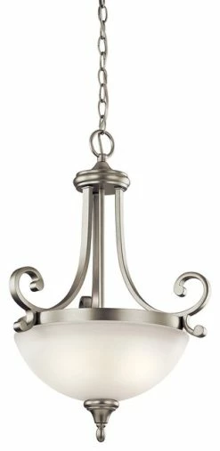 New ⌛ Kichler Pendant 2-Light LED, Brushed Nickel, Satin Etched ✔️