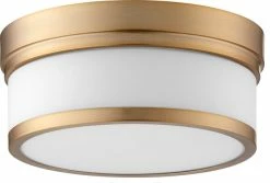 New 🧨 Quorum International Quorum 3509-12-80 Two Light Ceiling Mount, Aged Brass Finish 😍