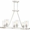 Brand new ✔️ Minka Aire Minka Lavery 3076-613 6 Light 38"W Linear Chandelier - Polished Nickel 🥰