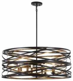 Cheap 🌟 Minka Aire Minka Lavery Vortic Flow 4677-111 8 Lights Pendant, Dark Bronze 🔥