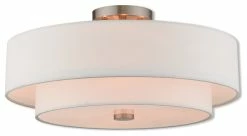 Coupon 🌟 Livex Lighting Inc. 4 Light Ceiling Mount, Brushed Nickel 😉