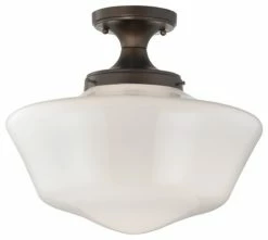 Discount 😉 Destination Lighting 16-Inch Wide Schoolhouse Ceiling Light In Bronze Finish 💯