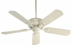 Outlet 😉 Quorum International 52" 5-Blade Chateaux Ceiling Fan, Antique White 🥰