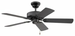Coupon ❤️ Kendal Lighting Builder's Choice 42" Ceiling Fan, Black ⭐