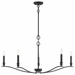 Best reviews of 👏 Trade Winds Lighting 5-Light Chandelier In Matte Black 👍