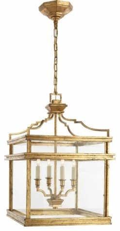 Buy ✔️ Visual Comfort & Co. E. F. Chapman Mykonos 4 Light Foyer Pendant, Gilded Iron 😉