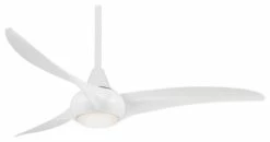 Discount ✔️ Minka Aire Light Wave 52" LED Ceiling Fan With Remote Control, White ✨