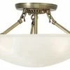 Best deal ✔️ Livex Lighting Inc. Oasis Ceiling Mount, Antique Brass 🎉