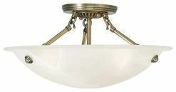 Best deal ✔️ Livex Lighting Inc. Oasis Ceiling Mount, Antique Brass 🎉