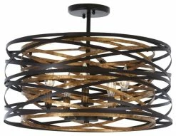 Wholesale ❤️ Minka Aire Minka-Lavery Vortic Flow Five Light Semi Flush Mount 4671-111 🎉