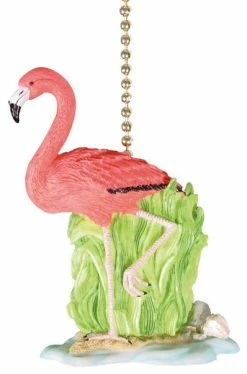 Discount 🥰 Clementine Designs Tropical Pink Flamingo Tiki Decor Ceiling Fan Or Light Pull 🥰