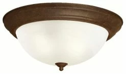 Brand new 👍 Kichler 3-Light Tannery Bronze Bowl Flush Mount 🔥