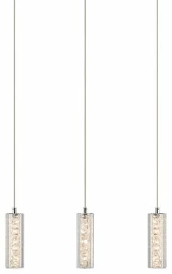 Cheap 🥰 Elan Lighting Chrome Finish LED 3 Clear Crystals With Crystal Beads Pendants Island Chandelier 🔥